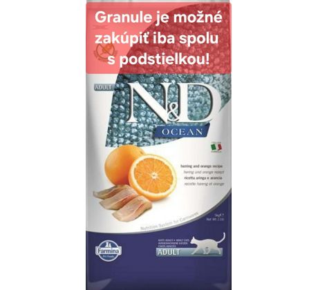 Farmina N&D cat OCEAN (GF) adult, herring & orange 5kg