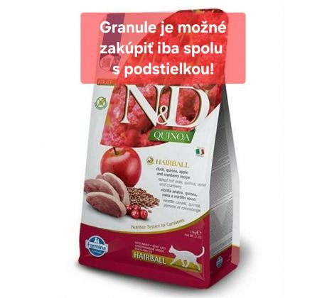 Farmina N&D cat QUINOA (GF) adult, hairball 1,5 kg