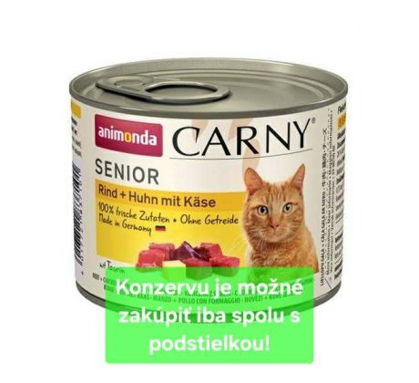 Animonda CARNY cat Senior hovädzie,kura a syr bal. 6 x 200 g konzerva
