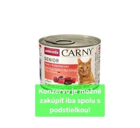 Animonda CARNY cat Senior hovädzie a morčacie srdiečka bal. 6x 200 g konzerva