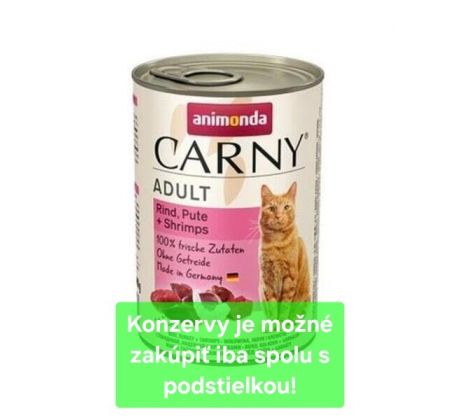 Animonda CARNY cat Adult hovädzie,morka a krevety bal. 6x 400 g konzerva