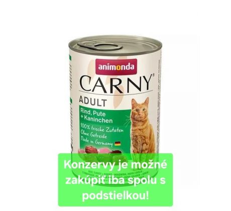 Animonda CARNY cat Adult hovädzie,morka a králik bal. 6x 400 g konzerva