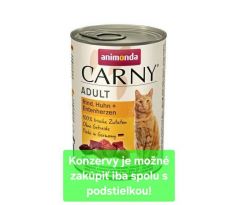 Animonda CARNY cat Adult hovädzie,kura a kačacie srdiečka bal. 6x 400 g konzerva