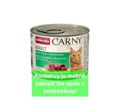Animonda CARNY cat Adult hovädzie, morka a králik bal. 6x 200 g konzerva