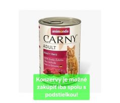 Animonda CARNY cat Adult hovädzie a srdiečka bal. 6x 400 g konzerva