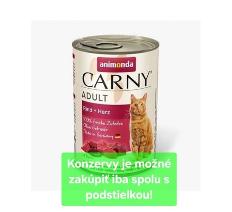 Animonda CARNY cat Adult hovädzie a srdiečka bal. 6x 400 g konzerva
