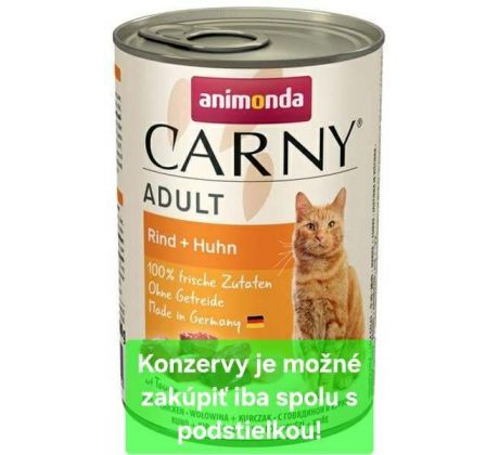 Animonda CARNY cat Adult hovädzie a kura bal. 6x 800 g konzerva