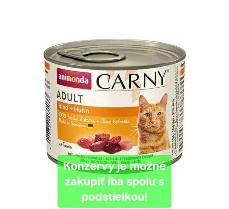 Animonda CARNY cat Adult hovädzie a kura bal. 6x 200 g konzerva