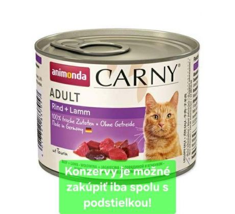 Animonda CARNY cat Adult hovädzie a jahňa bal. 6x 200 g konzerva