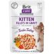 Brit Care cat Kapsička Kitten Fillets in Gravy with Tender Turkey 24 x 85 g