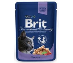 BRIT Premium cat Kapsička Adult Cod Fish 10x 100g