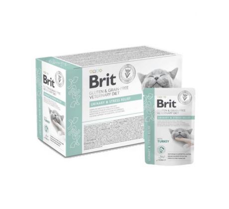 Brit VD Gluten & Grain-Free Cat Fillets in Gravy Urinary & Stress Relief 12x 85g kapsičky