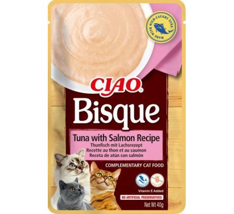 Inaba CIAO Bisque Cat Kapsička Tuniak s lososom 1 ks 40 g
