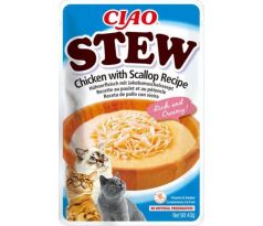 Inaba CIAO Stew Cat Kapsička Kura s hrebenatkou 1 ks 40 g