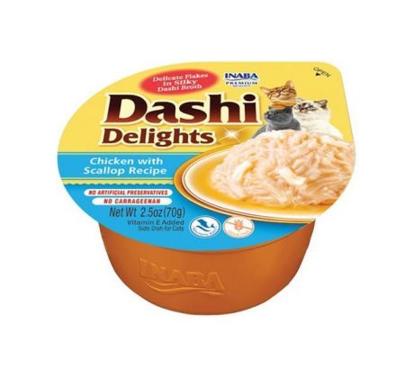 Inaba Dashi Delights cat Kura s hrebenatkou 70 g vanička