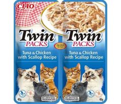 Inaba Twin Packs Cat Kapsička Tuniak & Kura s hrebenatkou 80 g