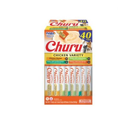 Pamlsok Inaba Churu cat Kura 4 príchute 40 túb 560 g