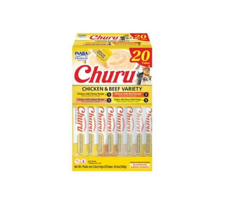 Pamlsok Inaba Churu cat Kura s hovädzím mäsom 4 príchute 20 túb 280 g