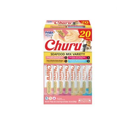 Pamlsok Inaba Churu cat Morské plody 4 príchute 20 túb 280 g