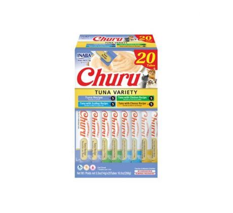 Pamlsok Inaba Churu cat Tuniak 4 príchute 20 túb 280 g