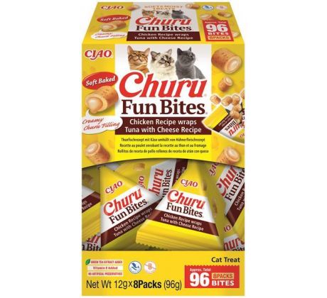 Pamlsok Inaba Churu Fun Bites cat tuniak so syrom 8 x 12 g
