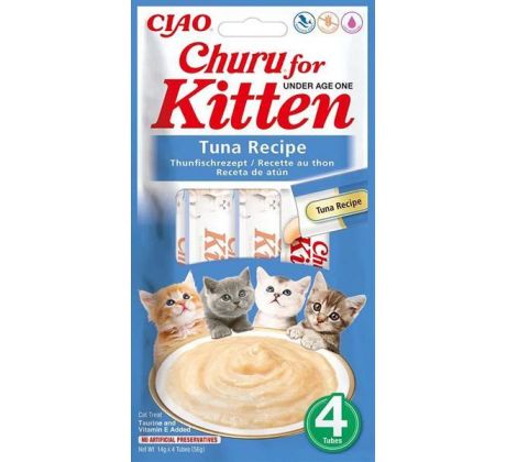 Pamlsok Inaba Churu Kitten cat Tuniak 4 tuby 56 g