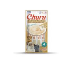 Pamlsok Inaba Churu Pyré cat Tuniak s bonito vločkami 4 tuby 56 g