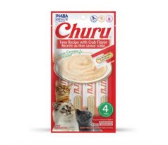 Pamlsok Inaba Churu Pyré cat Tuniak s krabou príchuťou 4 tuby 56 g