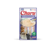 Pamlsok Inaba Churu Pyré cat Tuniak s mušľami 4 tuby 56 g