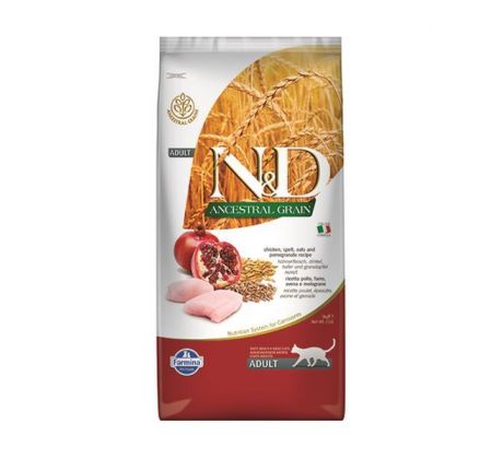 Farmina N&D cat AG adult, chicken, spelt, oats & pomegranate 5 kg