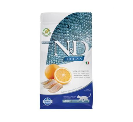 Farmina N&D cat OCEAN (GF) adult, herring & orange 1,5 kg