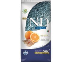Farmina N&D cat OCEAN (GF) adult, neutered, herring & orange 5 kg