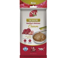 Pamlsok Farmina Creamy N&D Quinoa Cat with Chicken & Tuna Senior 60 g