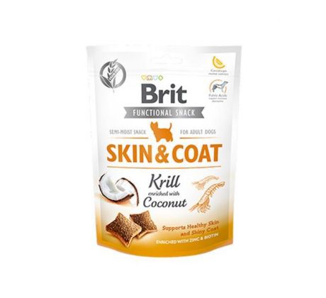 Pamlsok Brit Care Dog Functional Snack Skin and Coat Krill 150 g