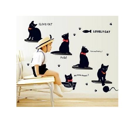 Samolepka na stenu 1x -dekoratívna/set= 1 objednávka podstielky